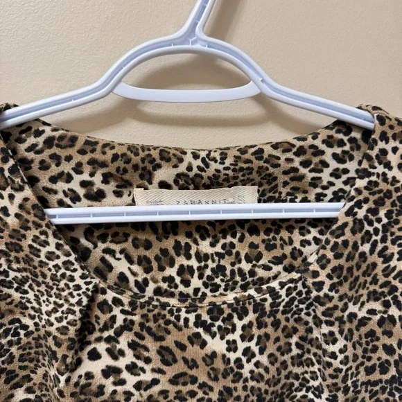 Zara Knit Leopard Print Sleeveless Dress - Picture 3 of 8